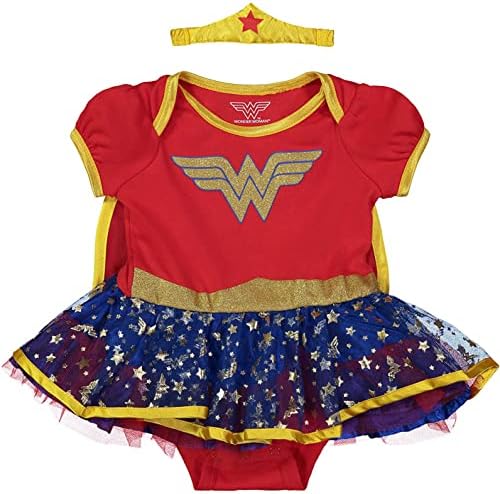 DC Comics Wonder Woman Baby Costume Bodysuit Cape Headband