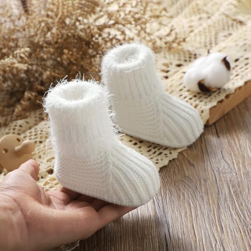 DovFanny Cozy Warm Knit Baby Booties for Newborn Boy Girl