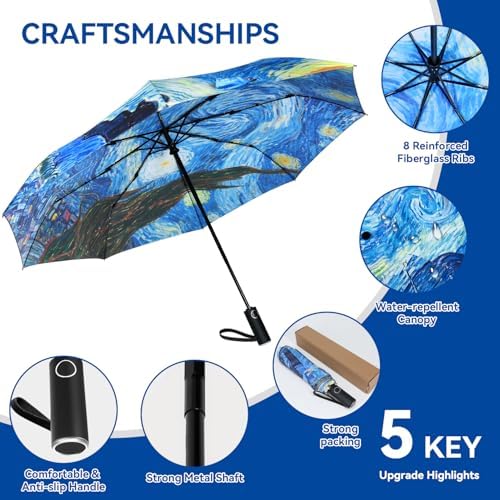 Van Gogh Artistic Folding Umbrella - Unisex Style