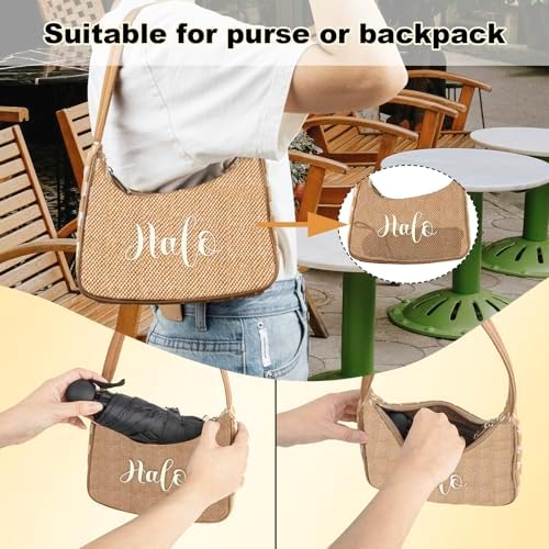 TopTie Compact Mini Umbrella for Purse Travel Folding Sun Rain Umbrella