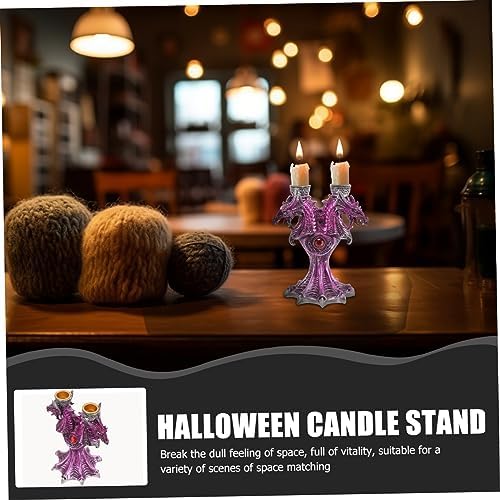 Cabilock Halloween Dragon Candle Holder Resin Reusable