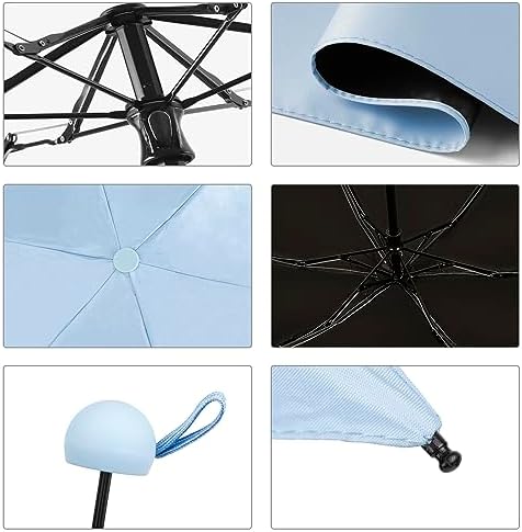 TopTie Compact Mini Umbrella for Purse Travel Folding Sun Rain Umbrella