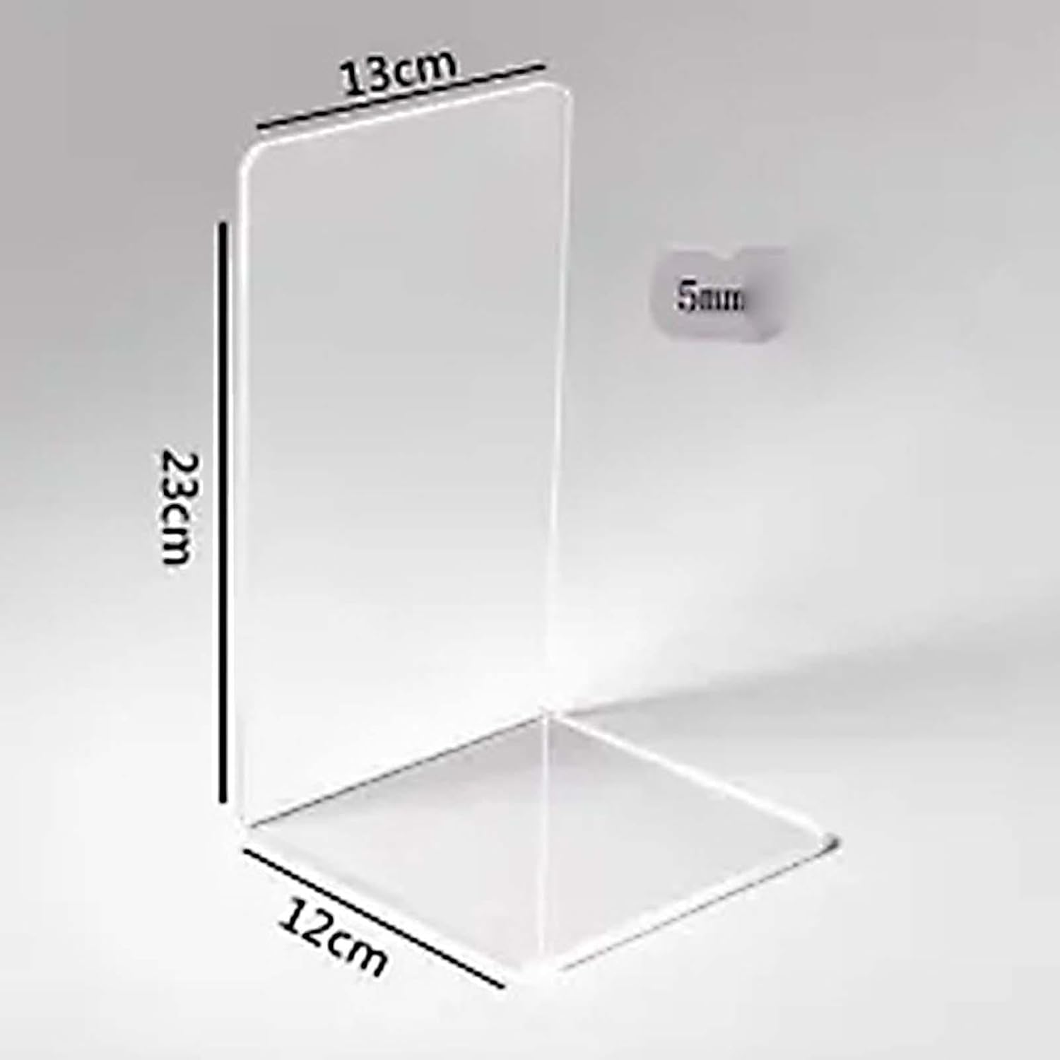Acrylic Bookends Holder Organizer Non-Skid Book Stand 1