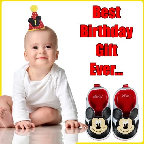 Disney Mickey Mouse Infant Shoes - Velcro Closure Size 12-24 Months