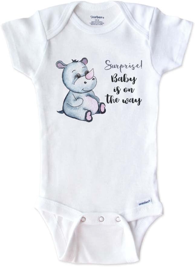 Hello Handmade Surprise Baby Bodysuit Rhino