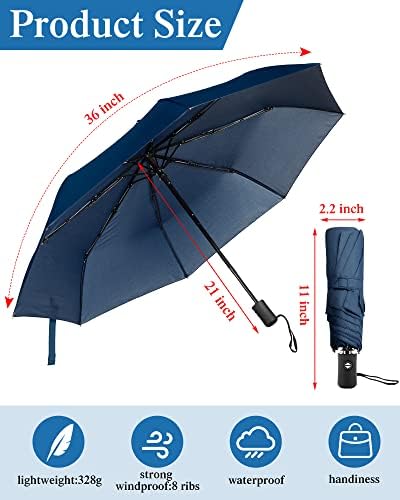 Yahenda 4 Pack Windproof Folding Travel Umbrellas