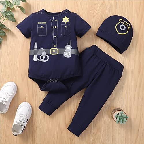 Baby Boy Police Costume Outfit with Hat