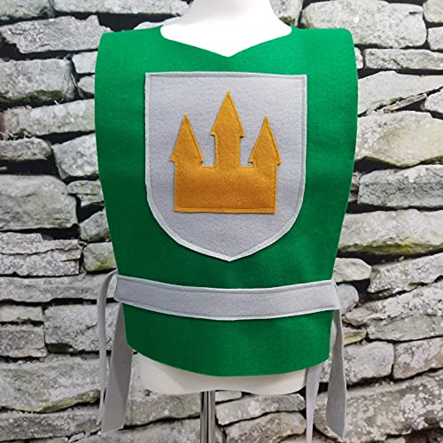 Medieval Knight Green Costume Tunic for Boys