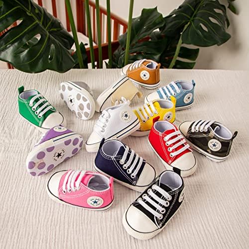 Meckior Baby Sneakers Soft Sole High-Top First Walkers