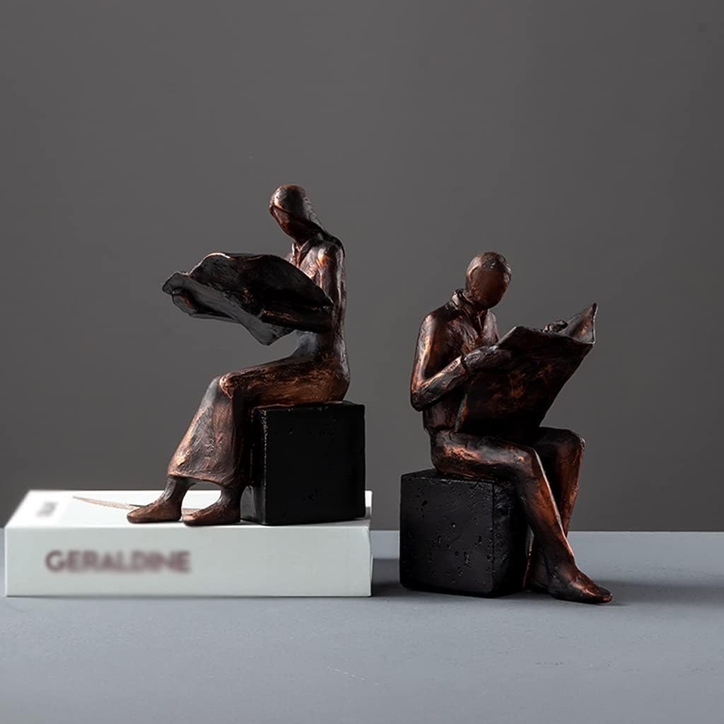 ZJDYDY Resin Bookend Metallic Character Design 55x43x79inch