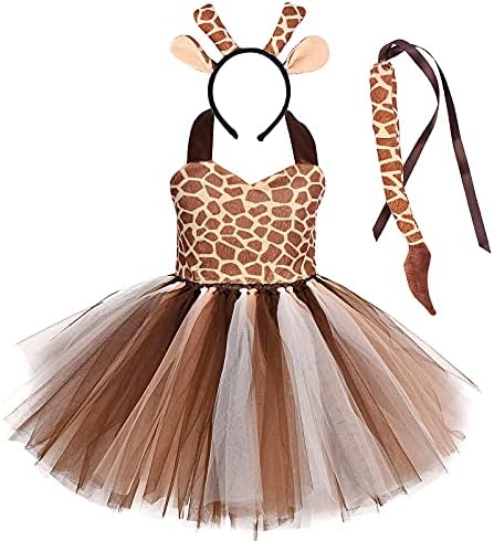 IWEMEK Girls Jungle Cosplay Tutu Dress 3pcs Set