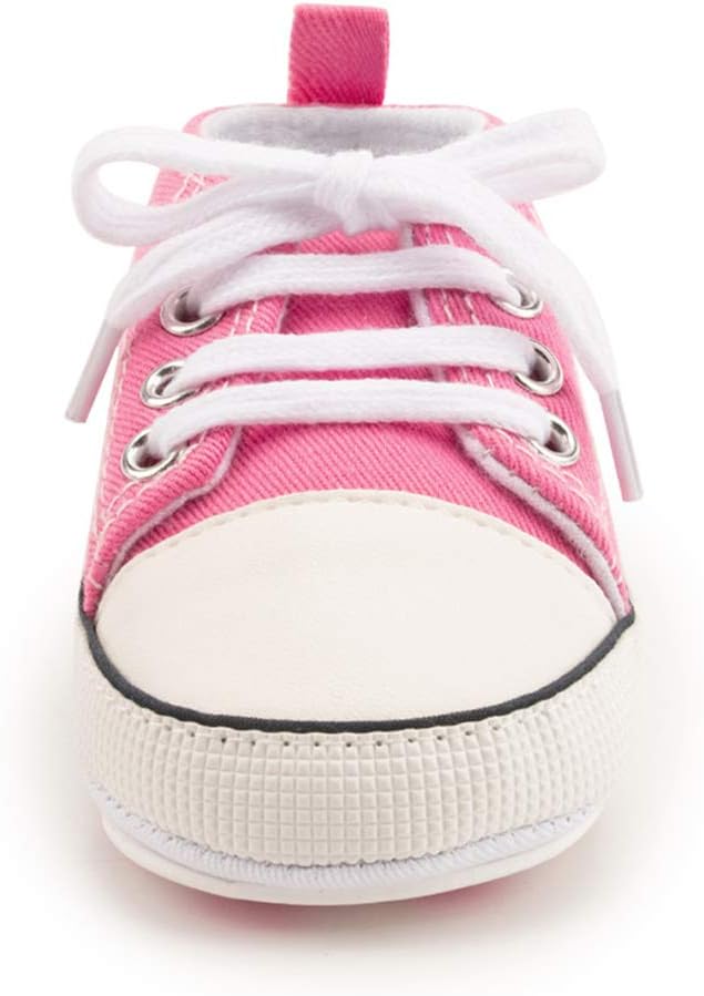 KIDSUN Soft Sole Canvas Sneakers for Newborns and Toddlers