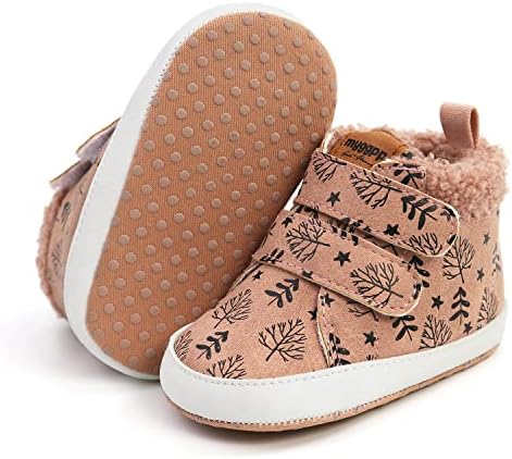 FAMI Baby Winter Booties Cozy Suede Hook and Loop
