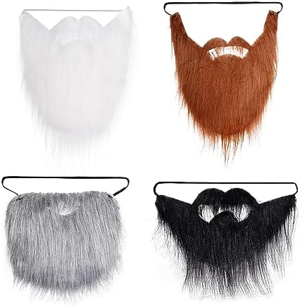 4Pcs Fake Beards for Halloween Costume Cosplay