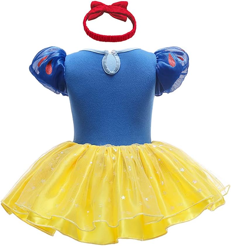 IBAKOM Baby Princess Dress with Headband 2PCS Set