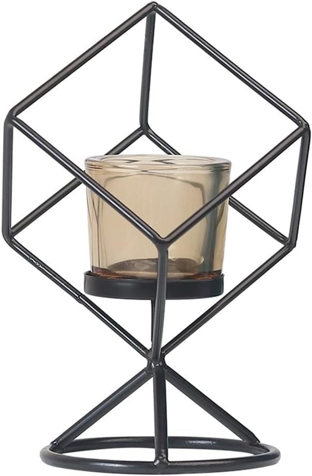 JUBIRO Geometric Iron Candlestick Holder 1