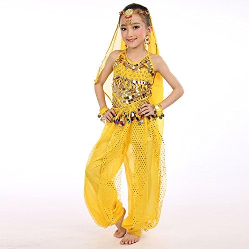 Girls Dance Outfit Handmade Chiffon Top and Pants Set 1