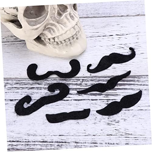 ABOOFAN 6pcs Santa Beard and Mustache Halloween Fake Facial Hair Prom Props