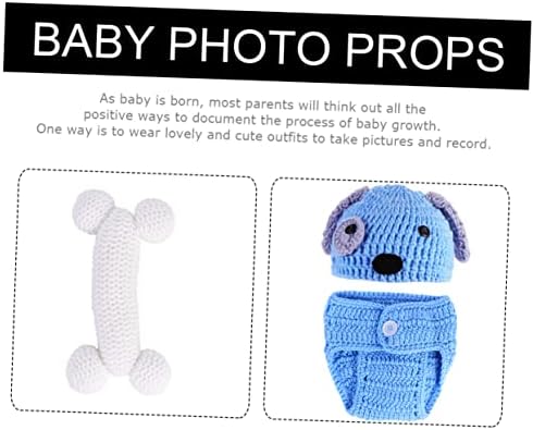 PACKOVE Infant Knitted Costume Set for Newborn and Puppy Modeling 1