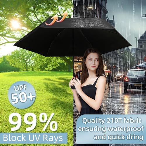 Trenovo Compact Travel Umbrella - UV Protection Lightweight Portable