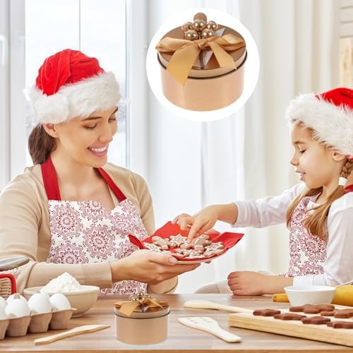 Cabilock 10pcs Tinplate Candy Boxes with Red Bow