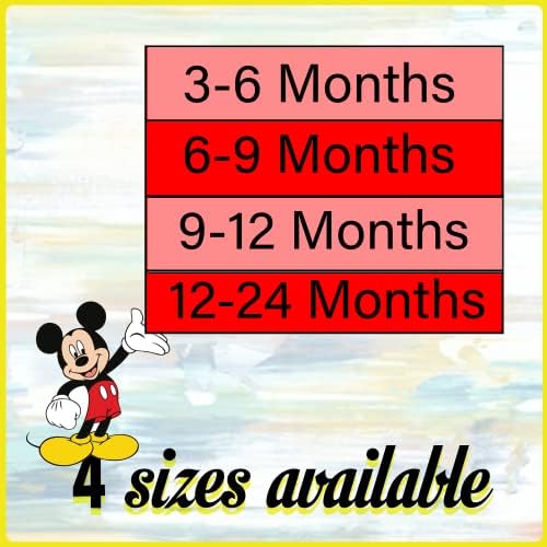 Disney Mickey Mouse Infant Shoes - Velcro Closure Size 12-24 Months