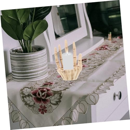 VOSAREA Gothic Skeleton Hand Candle Holder