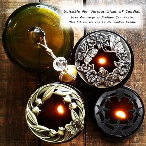 Hion Jar Candle Toppers with Scented Shade