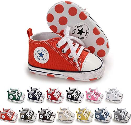 Meckior Baby Sneakers Soft Sole High-Top First Walkers