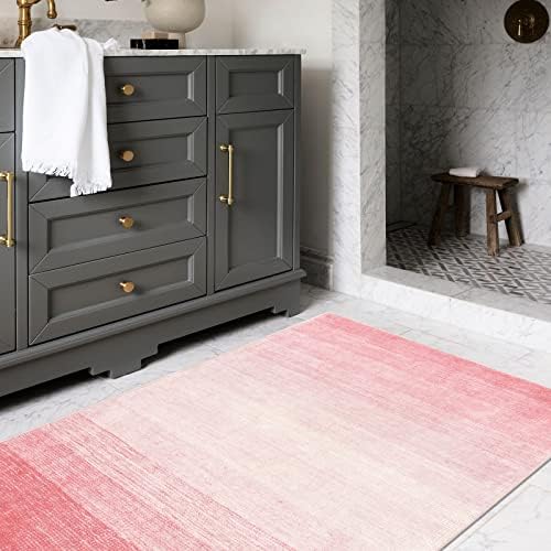 Wonnitar Washable 3x5 Area Rug Pink