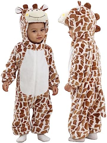 TONWHAR Baby Tiger Dinosaur Costume Hooded Romper for Kids