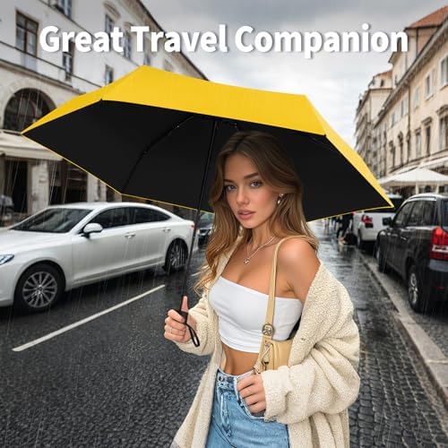 Yoobure Compact Travel Umbrella with Waterproof Case
