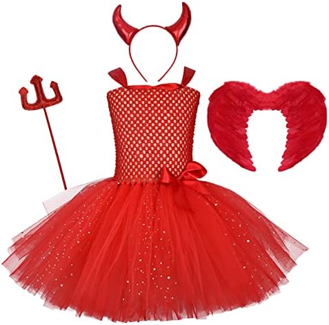 IMEKIS Angel Devil Costume Set for Girls Halloween