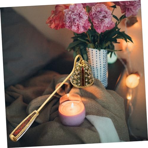 Ciieeo Candle Snuffer with Rhinestone Star Design