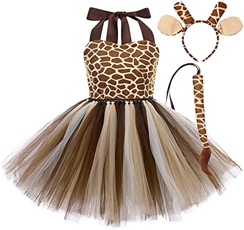 IWEMEK Girls Jungle Cosplay Tutu Dress 3pcs Set