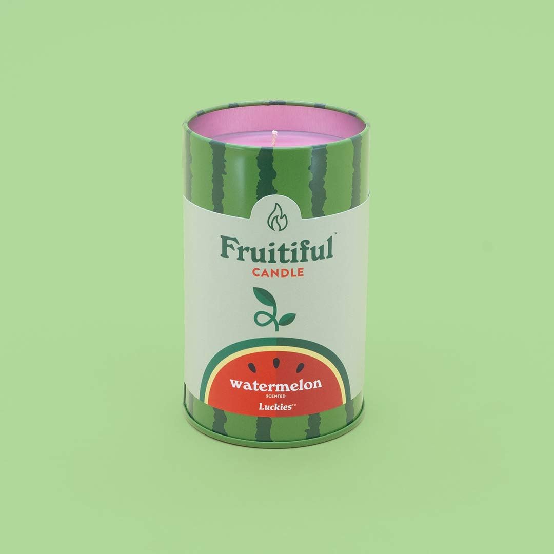 Watermelon Fruit-Scented Soy Candle in Vibrant Tin