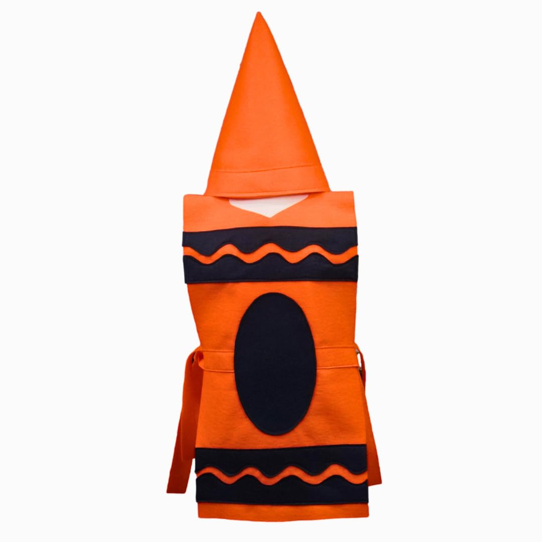 Orange Crayon Costume Tunic and Hat Set - Kids 4-9y