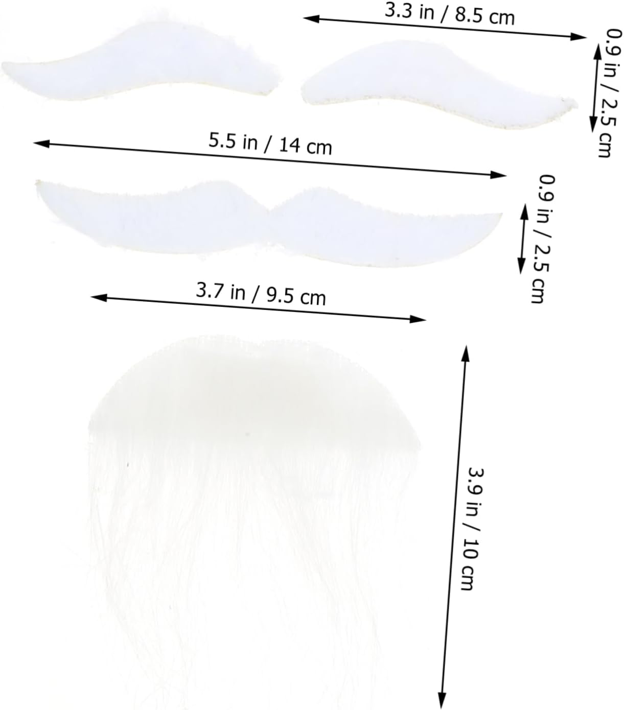 AOKWAWALIY Halloween Fake Beard and Mustache Set 1