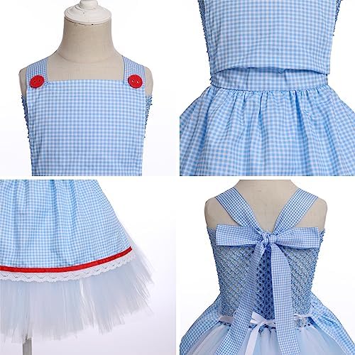IMEKIS Toddler Halloween Princess Gingham Tutu Dress