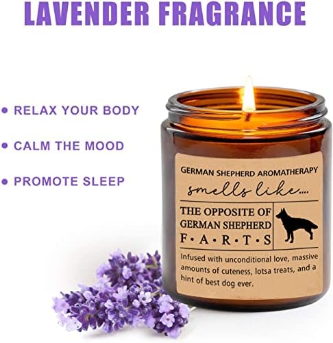 HTDesigns German Shepherd Candle - 8oz Funny Dog Gift
