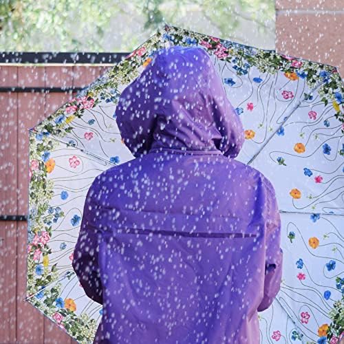 Totes Floral Under Canopy Auto Open Close Umbrella