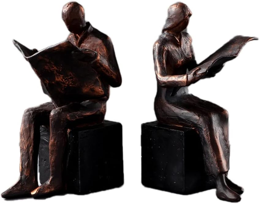 ZJDYDY Resin Bookend Metallic Character Design 55x43x79inch