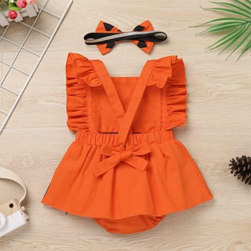 AWIBMK Baby Girl 1st Birthday Cow Romper Set 2PCS