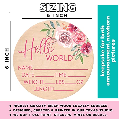 Yippee Baby World Sign - Newborn Birth Stats Decor