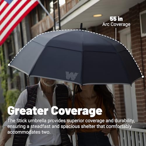 Weatherman Windproof Stick Umbrella 55 MPH Resists