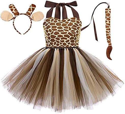 Toddler Jungle Animal Costume Party Dress for Girls