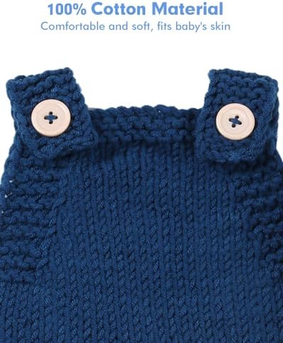 Newborn Baby Photo Outfit Set Boy Girl Crochet Costume with Hat Pants