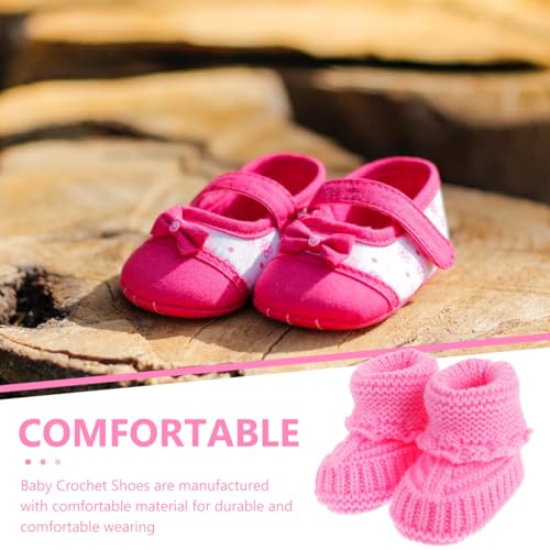 EXCEART Handmade Baby Knitting Shoes 0-6 Months