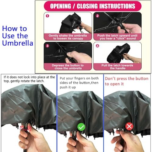 Goothdurs Mini Travel Windproof Umbrella - Compact Lightweight Sun Rain Protection