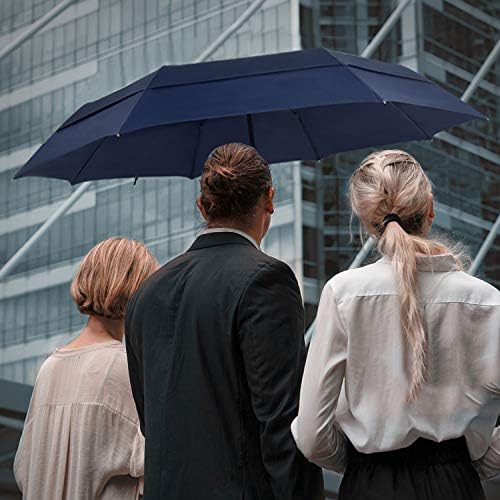 Lejorain Large Folding Golf Umbrella - 54 Inch Windproof Auto Open Close